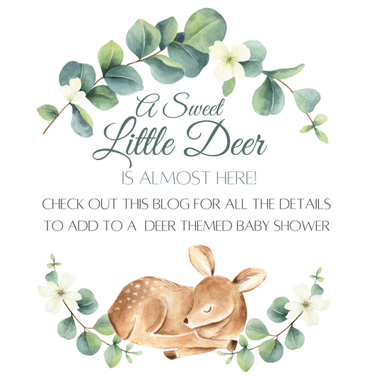 a sweet little deer baby shower details