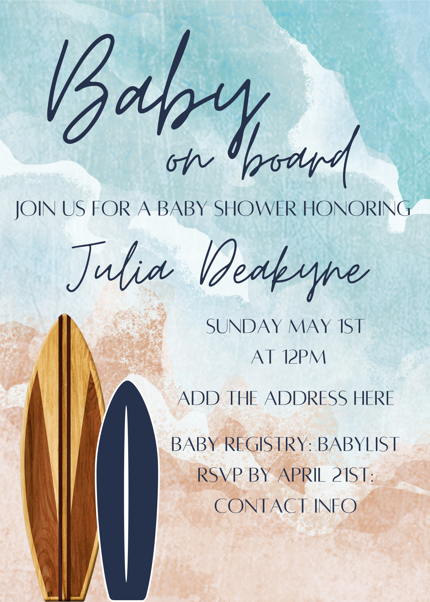 Baby on Board - Invitation to Download
