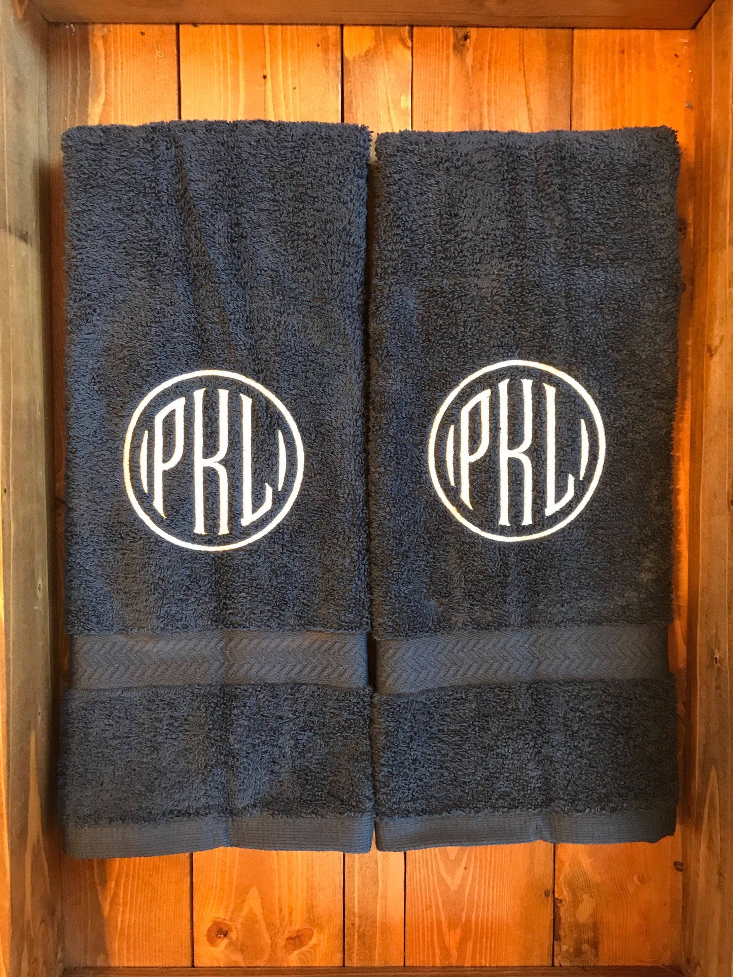 Monogrammed Personalized Bathroom Hand Towels -Cotton- Embroidered Monogram-Choose your Colors