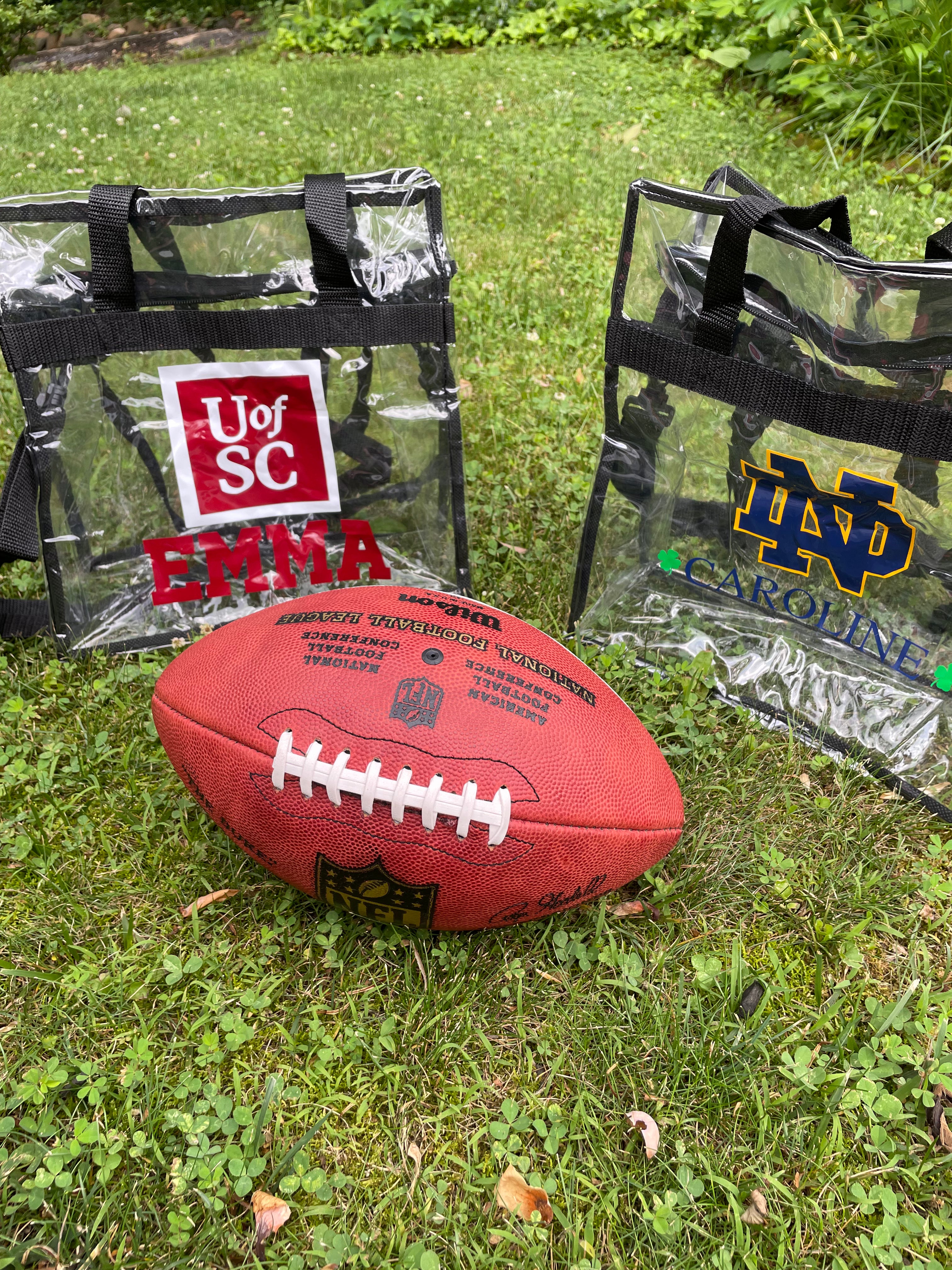 Personalized Team Clear Stadium Bags Monogrammed Game Day 