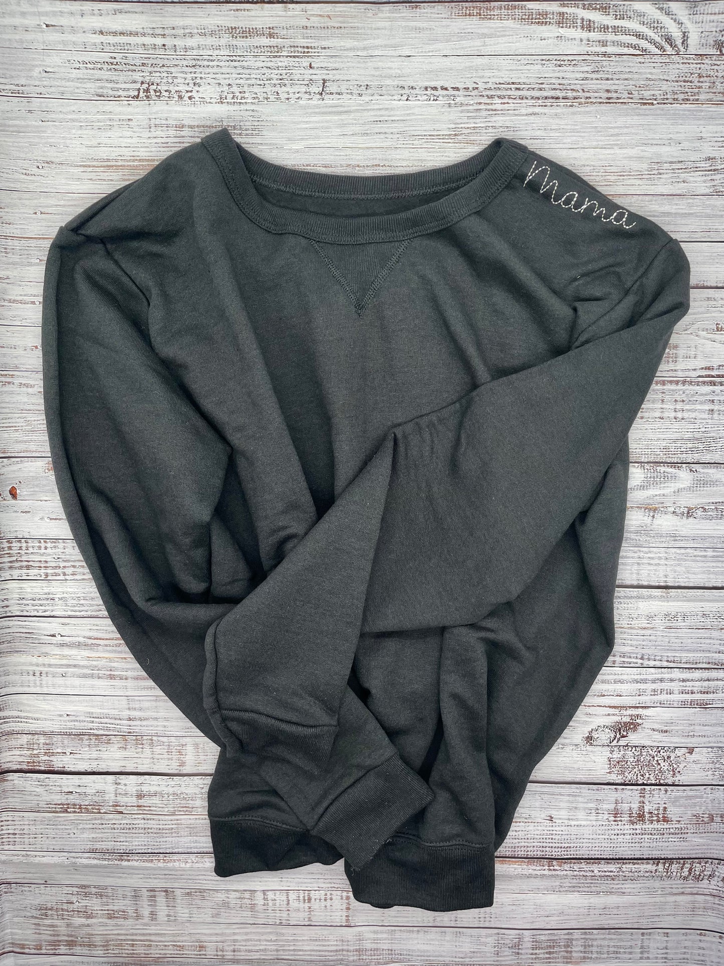 Personalized Mama Sweatshirt Embroidered