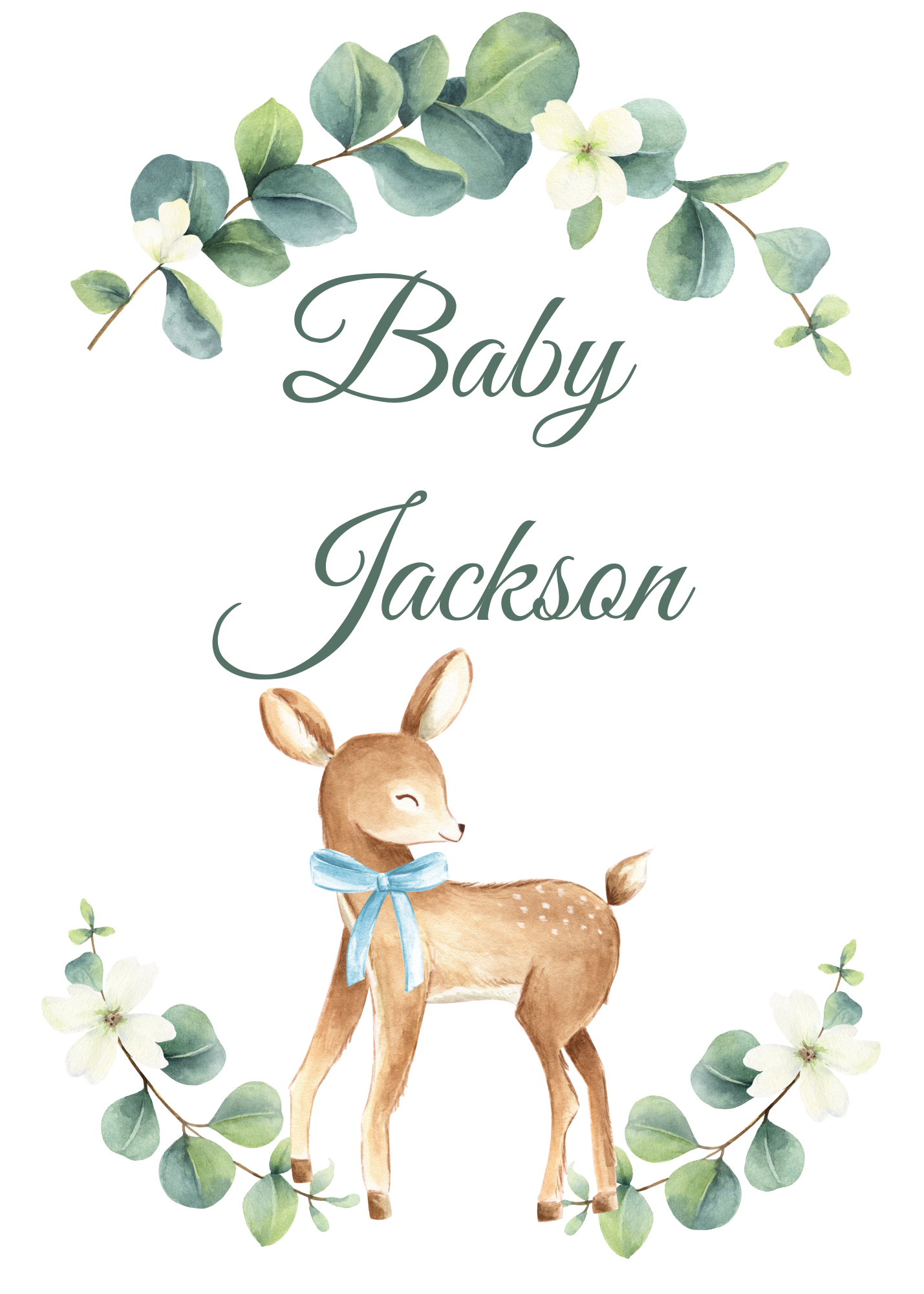 A Sweet Little Deer is Here - Invitation to Download