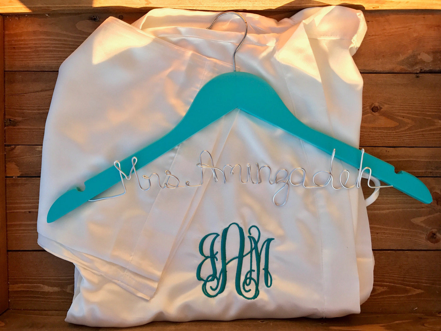 Painted Bridal Hangers - Personalized - Gift for the Bride - Wedding Dress Hanger - Customized with Color