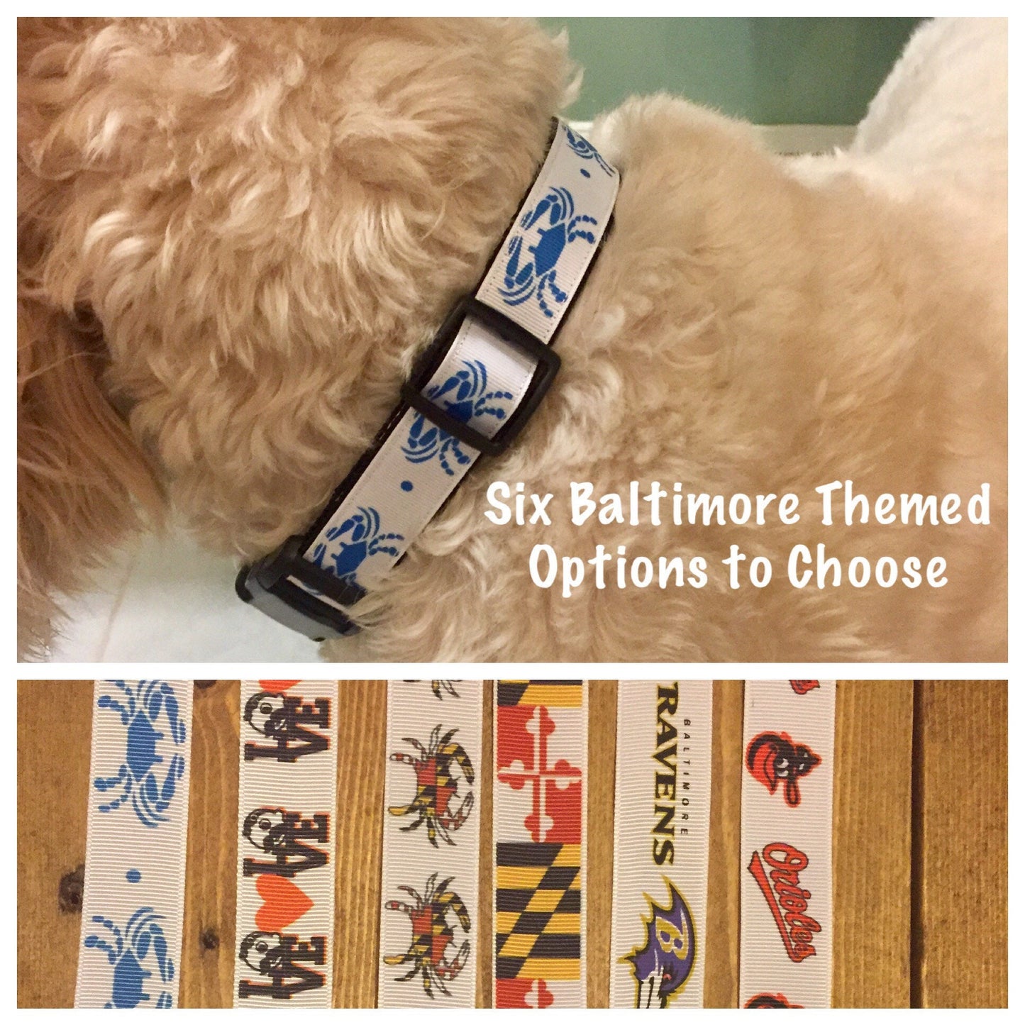 Baltimore Themed Dog Collars