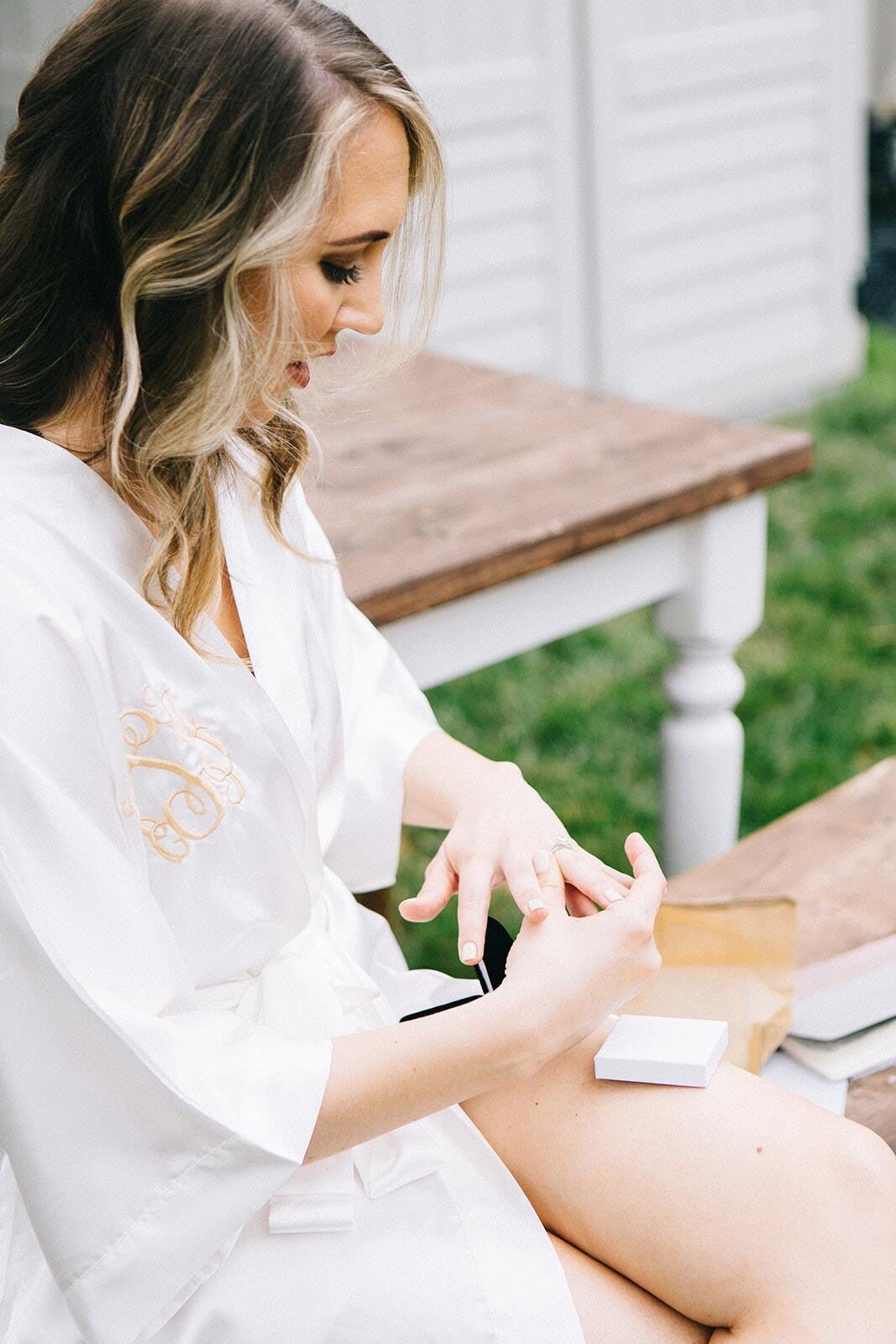 Embroidered Bridal Robe