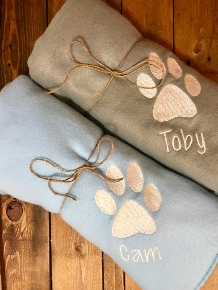 Pet Blanket with Monogram or Name - Great to use for Pets!