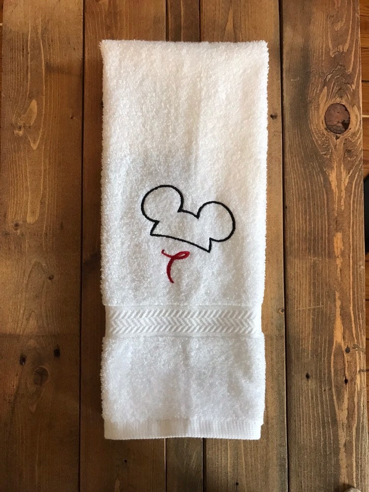 Disney Personalized Bathroom Hand Towels -Cotton- Embroidered-Choose your Design and Colors - Bath Hand Towel