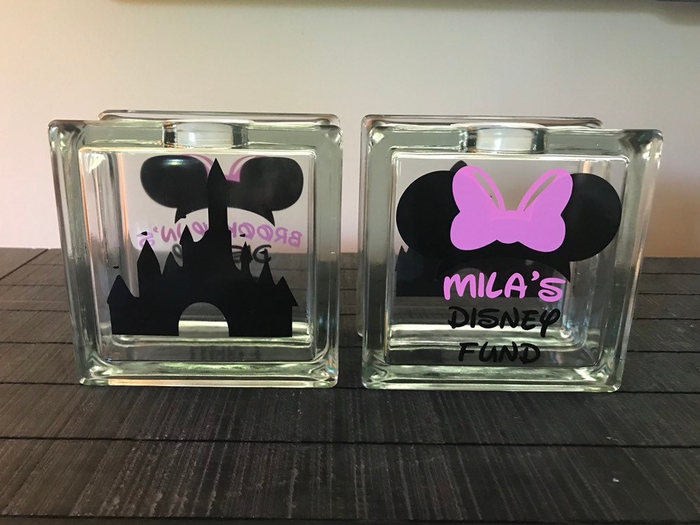 Disney themed Custom banks with sayings - Mickey Ears - Minnie Ears - Disney Fund