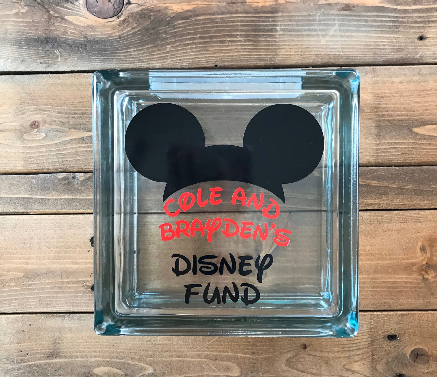 Disney themed Custom banks with sayings - Mickey Ears - Minnie Ears - Disney Fund