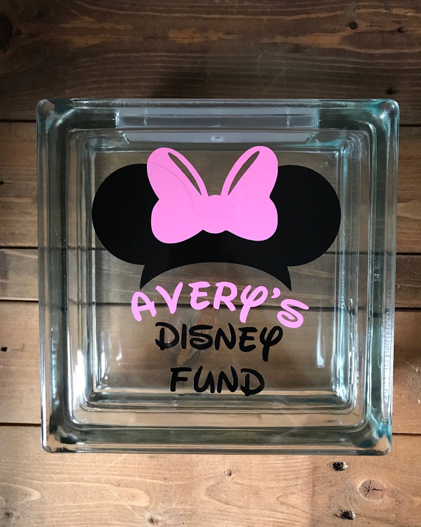 Disney themed Custom banks with sayings - Mickey Ears - Minnie Ears - Disney Fund