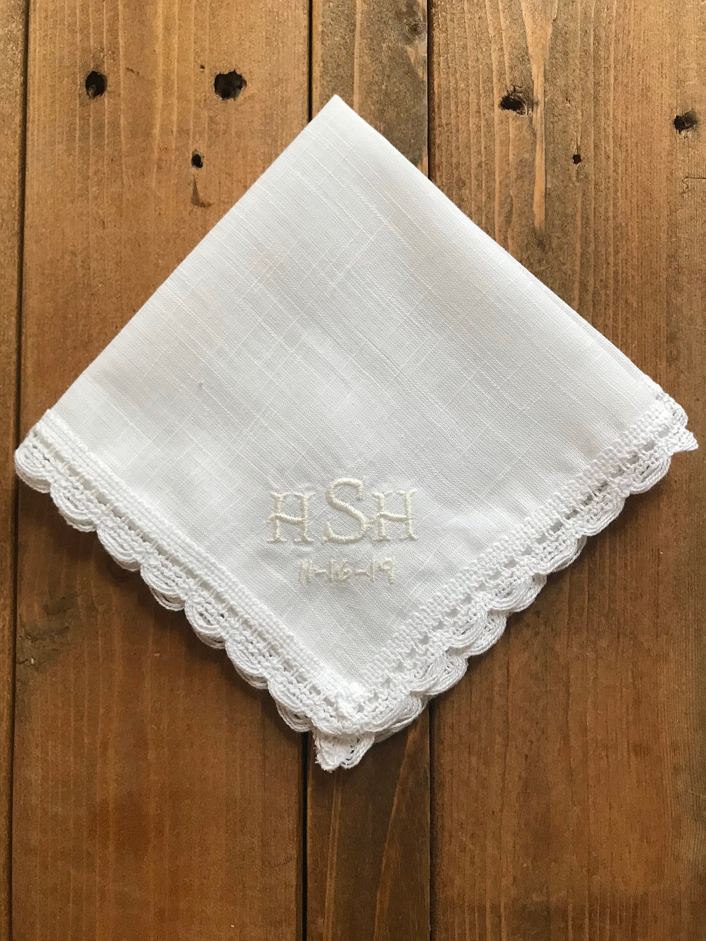 Monogrammed Personalized Handkerchiefs - Great Wedding Gift - Monogrammed Hanky