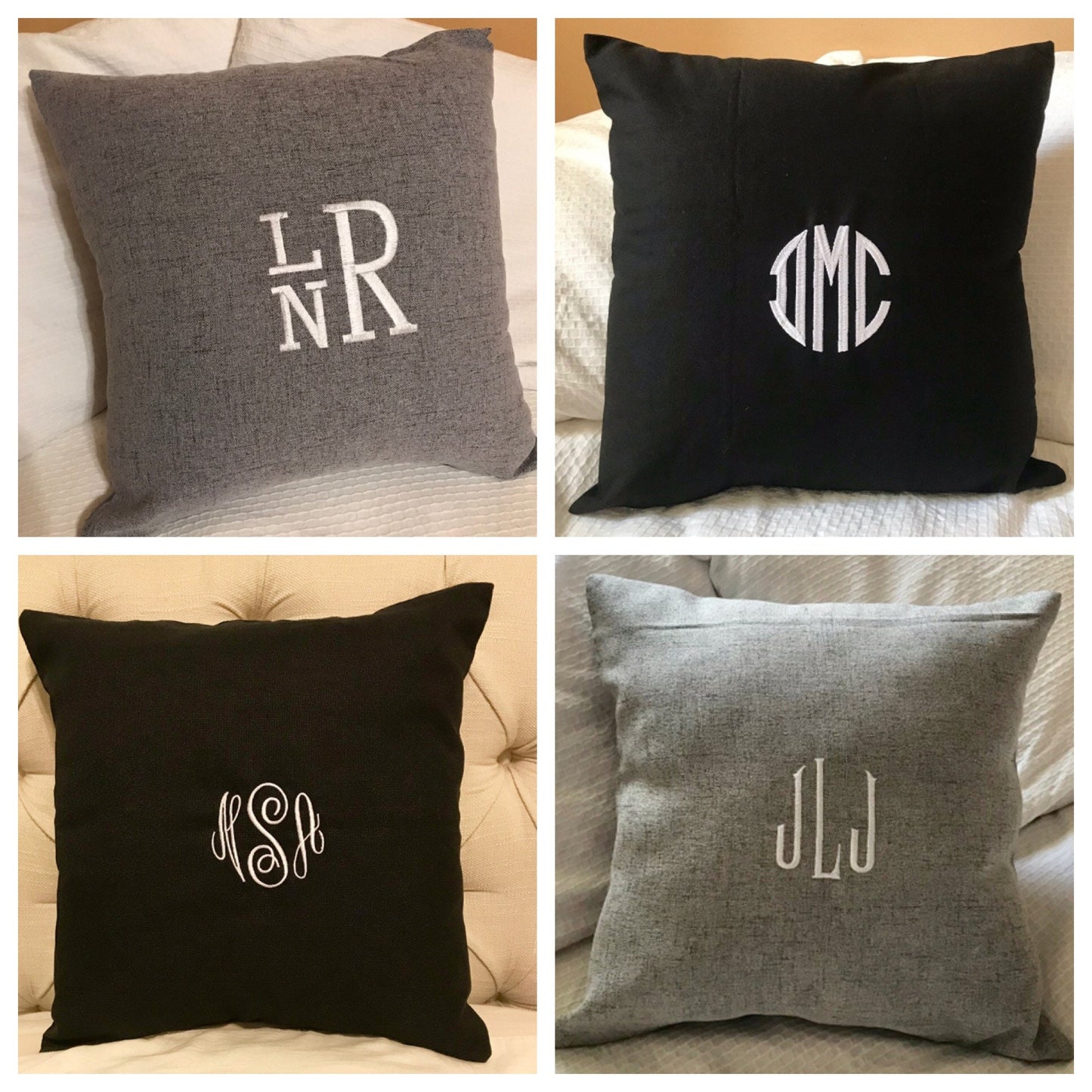 Personalized Pillow Cover/Sham - Customized - embroidered design - Personalized Gift Idea - Sham