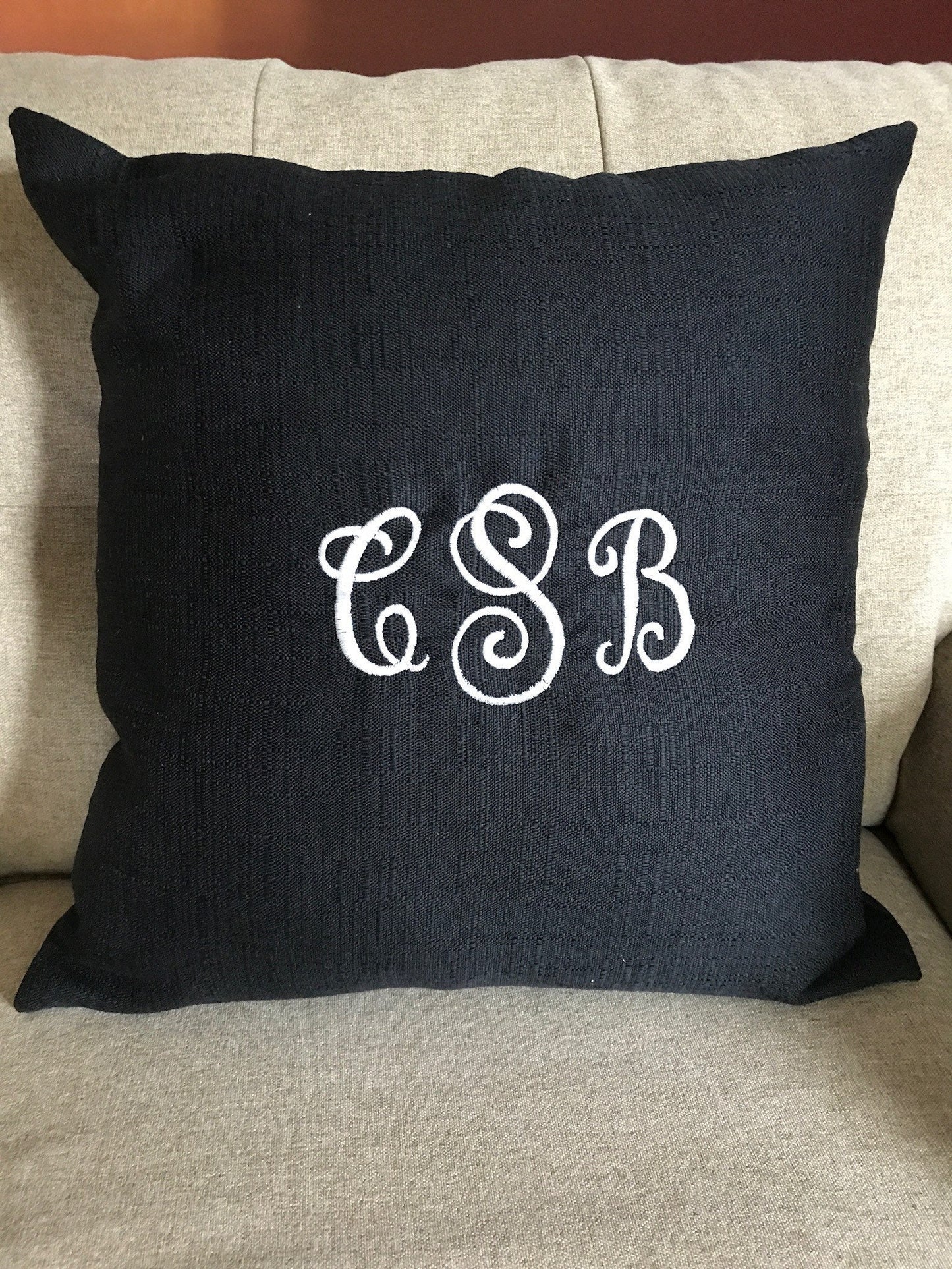 Personalized Pillow Cover/Sham - Customized - embroidered design - Personalized Gift Idea - Sham