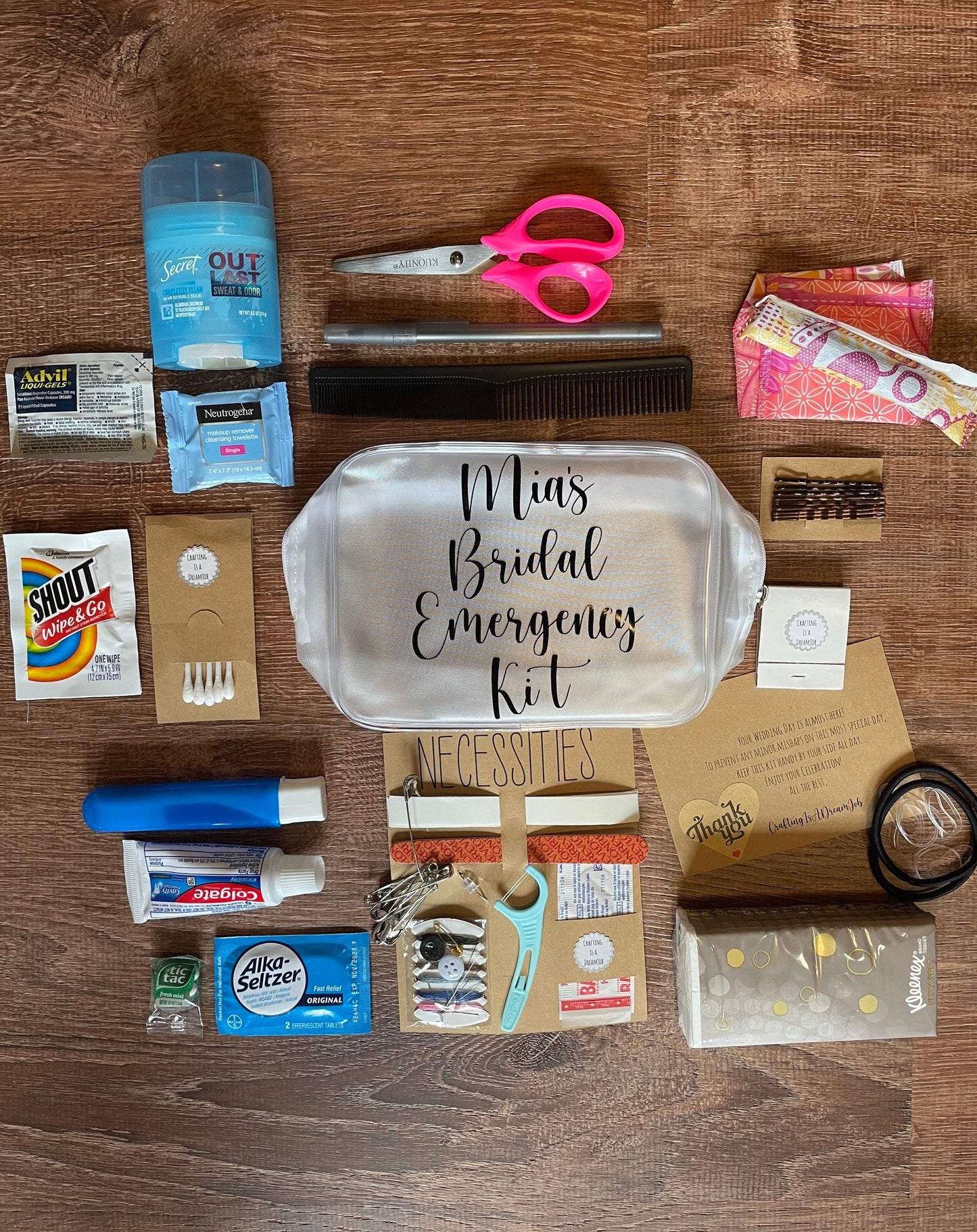 Personalized Bridal Emergency Kit - Bride Gift - Personalized Gift - Wedding day Essentials - Bridal Survival kit - Oh shit Kit