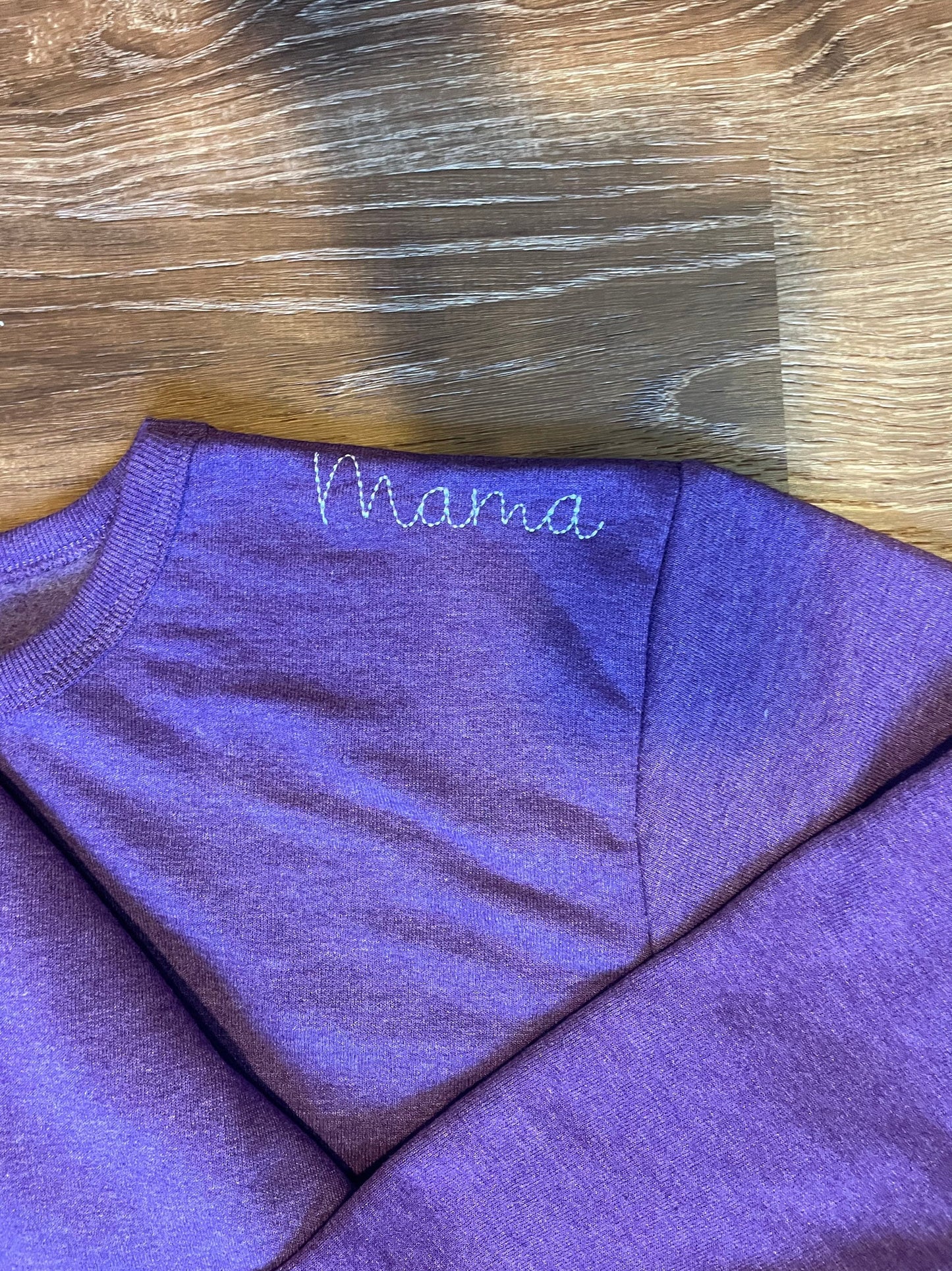 Personalized Mama Sweatshirt Embroidered