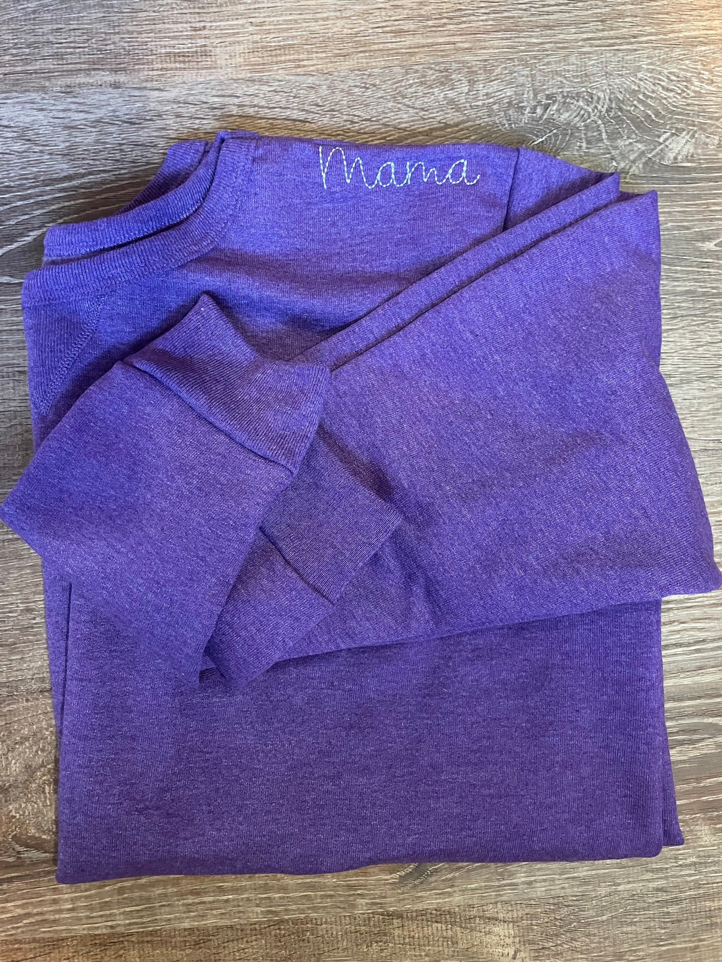 Personalized Mama Sweatshirt Embroidered