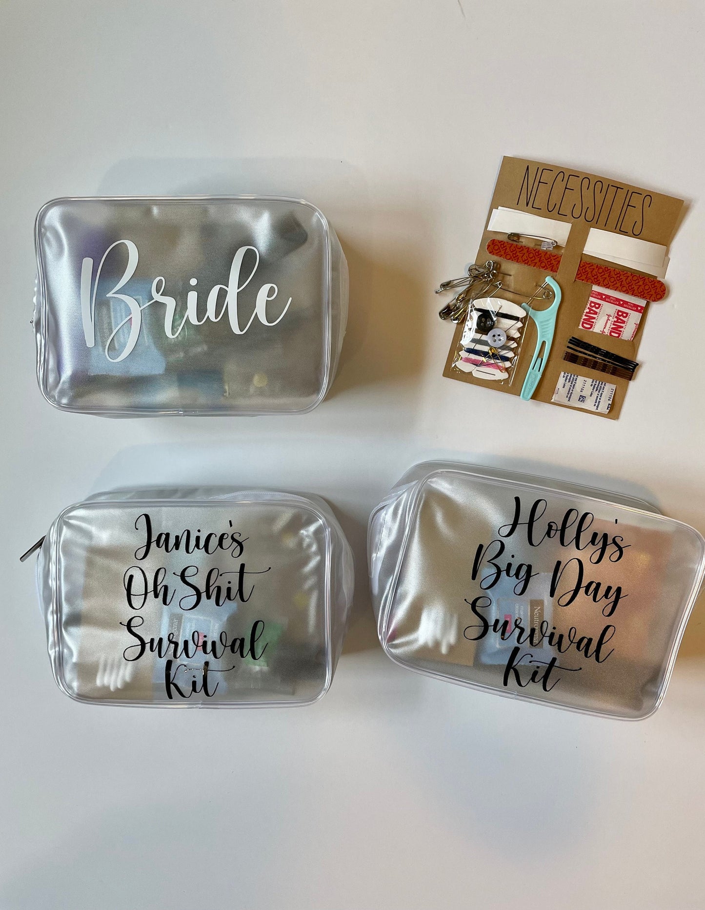 Personalized Bridal Emergency Kit - Bride Gift - Personalized Gift - Wedding day Essentials - Bridal Survival kit - Oh shit Kit