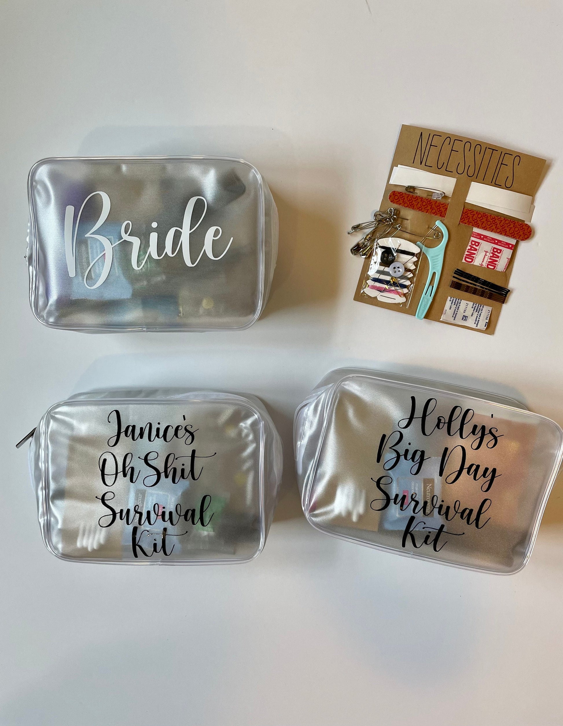 Wedding Day Emergency Kit Makeup bag Funny Bridal Shower Present Wedding  Survival Kit Cosmetic Bag Bridal Party Gifts for Bridesmaids Travel  Cosmetic Bag Pouch 