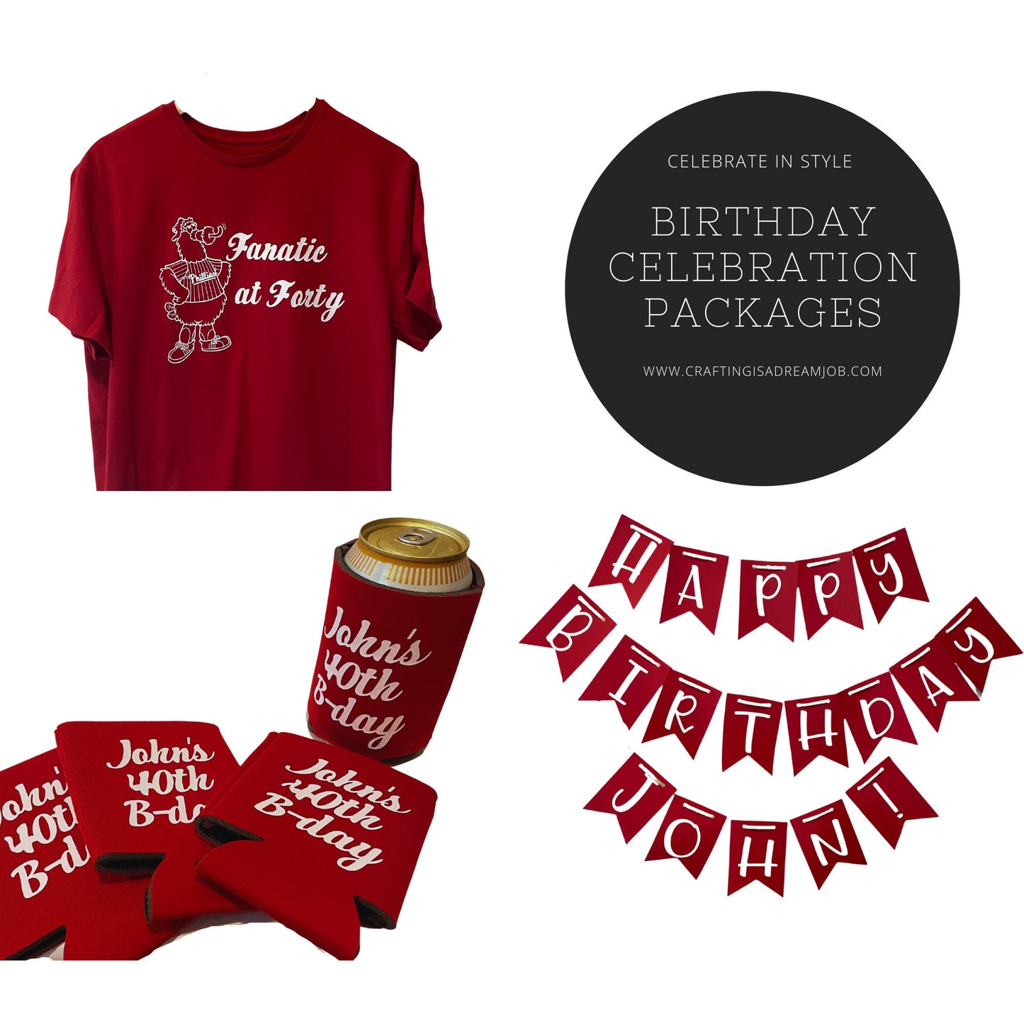Birthday celebration party package - Personalized and Custom made to order