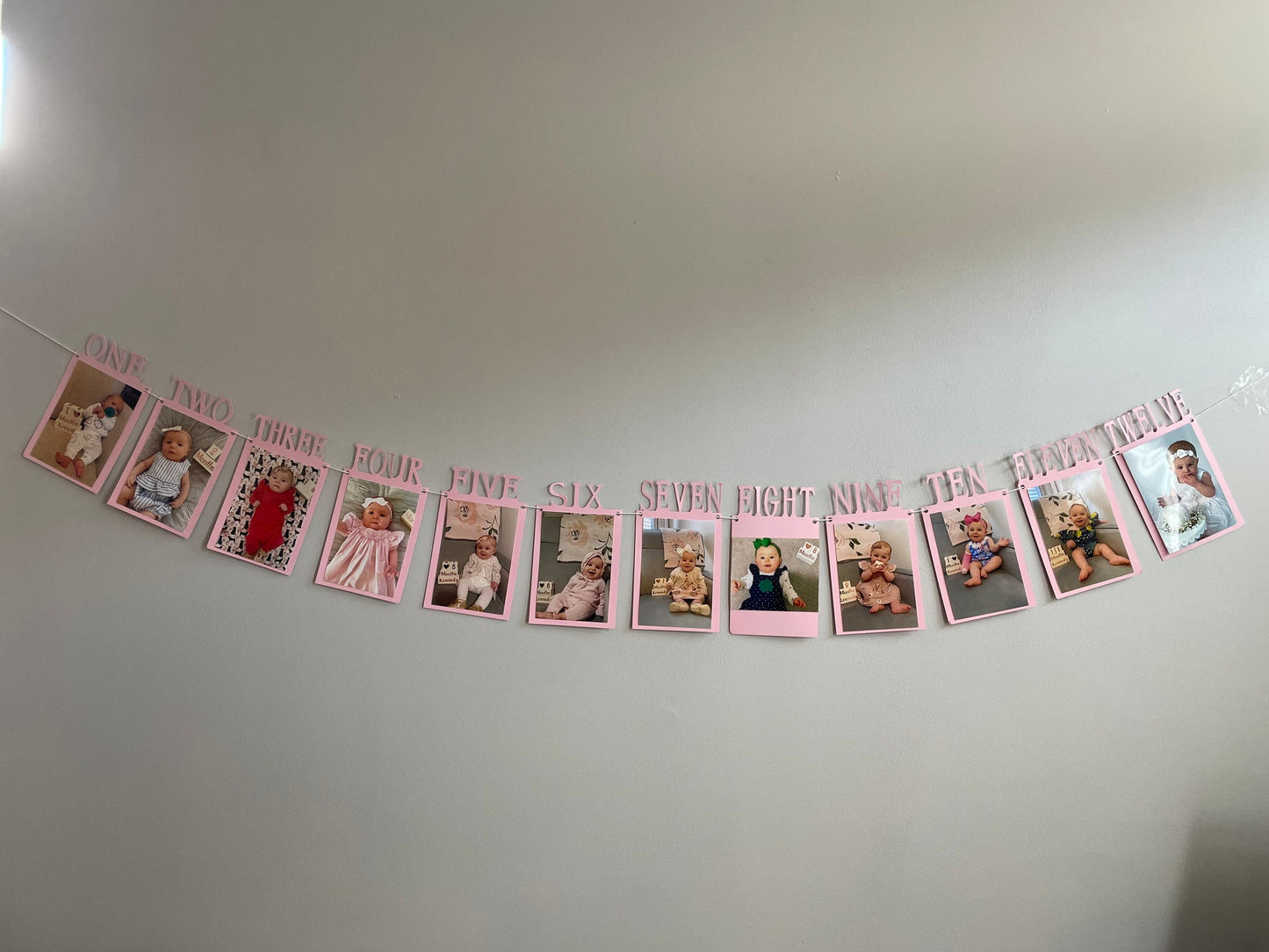 Month Banner - Personalized - Decoration - Custom Signs - Kids birthday