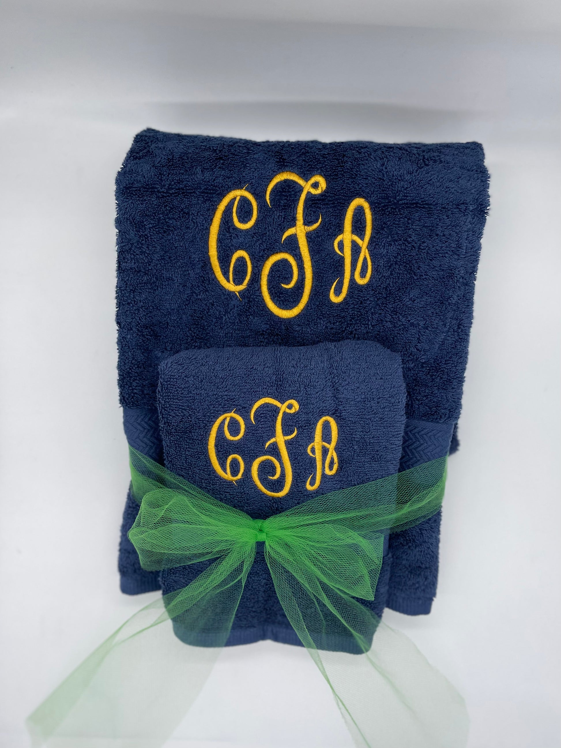 Personalized Monogram Embroidery Towel, Custom Monogrammed